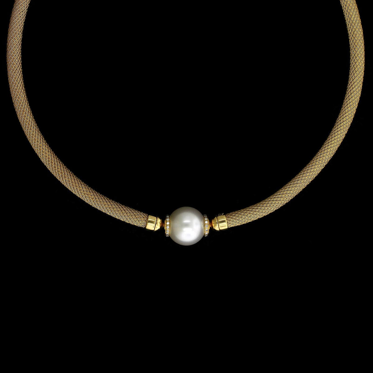 Paspaley 18K Yellow Gold Estate Cultured South Sea Pearl Necklace