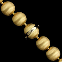 18K Yellow Gold Estate Textured Bead Necklace