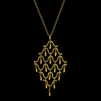 Gurhan 22K Yellow Gold Estate Chandelier Pendant Necklace