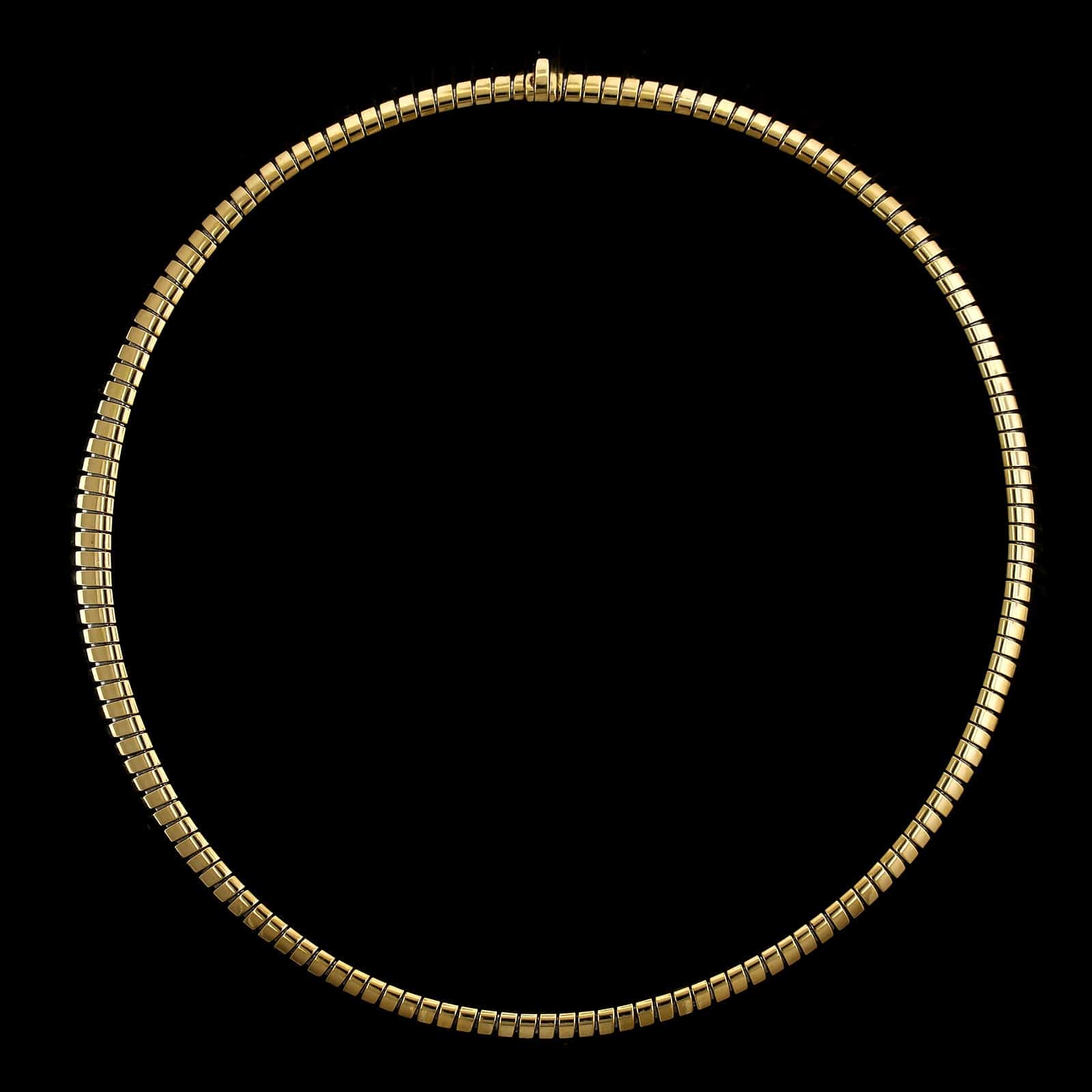 Bulgari 18K Yellow Gold Estate Tubogas Necklace