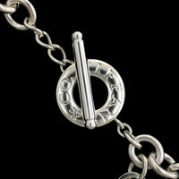 Tiffany & Co. Sterling Silver Estate Heart Tag Toggle Necklace