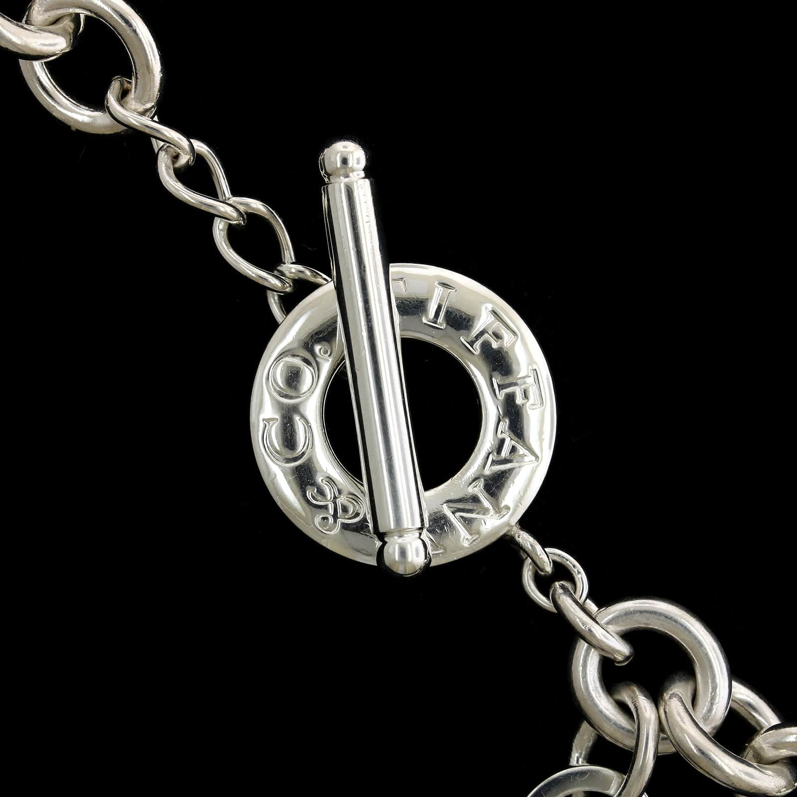 Tiffany & Co. Sterling Silver Estate Heart Tag Toggle Necklace