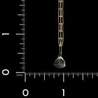 Anne Sportun 14K Yellow Gold Estate Crystal 'Luna Pyramid' Pendant Necklace