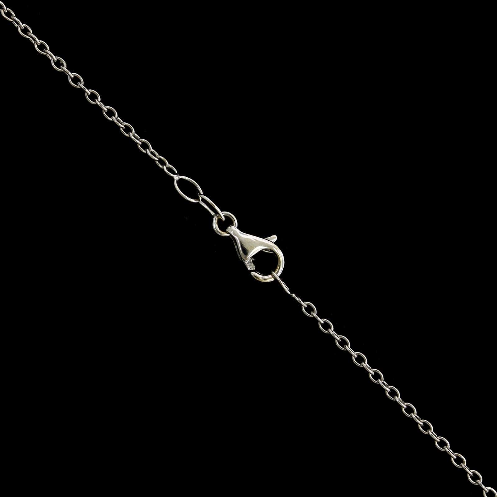 14K White Gold Estate Diamond Three Stone Pendant