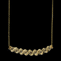 14K Yellow Gold Estate Diamond Necklace
