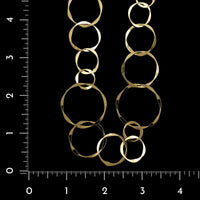 14K Yellow Gold Estate Interlocking Hoop Necklace