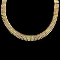 18K Tricolor Gold Estate Fringe Necklace