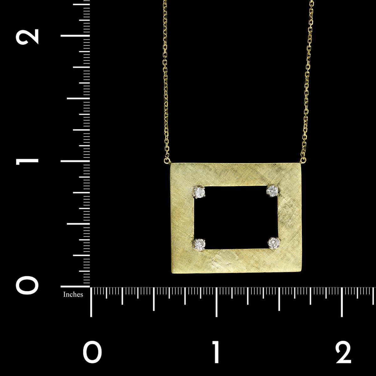 18K Yellow Gold Estate Diamond Pendant