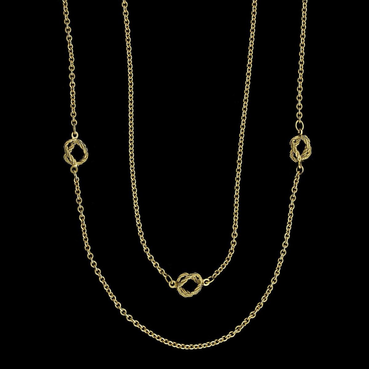 14K Yellow Gold Estate Longchain Necklace