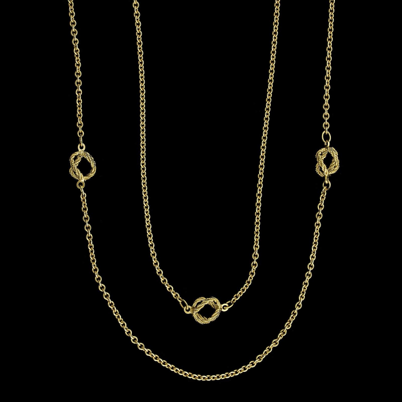 14K Yellow Gold Estate Longchain Necklace