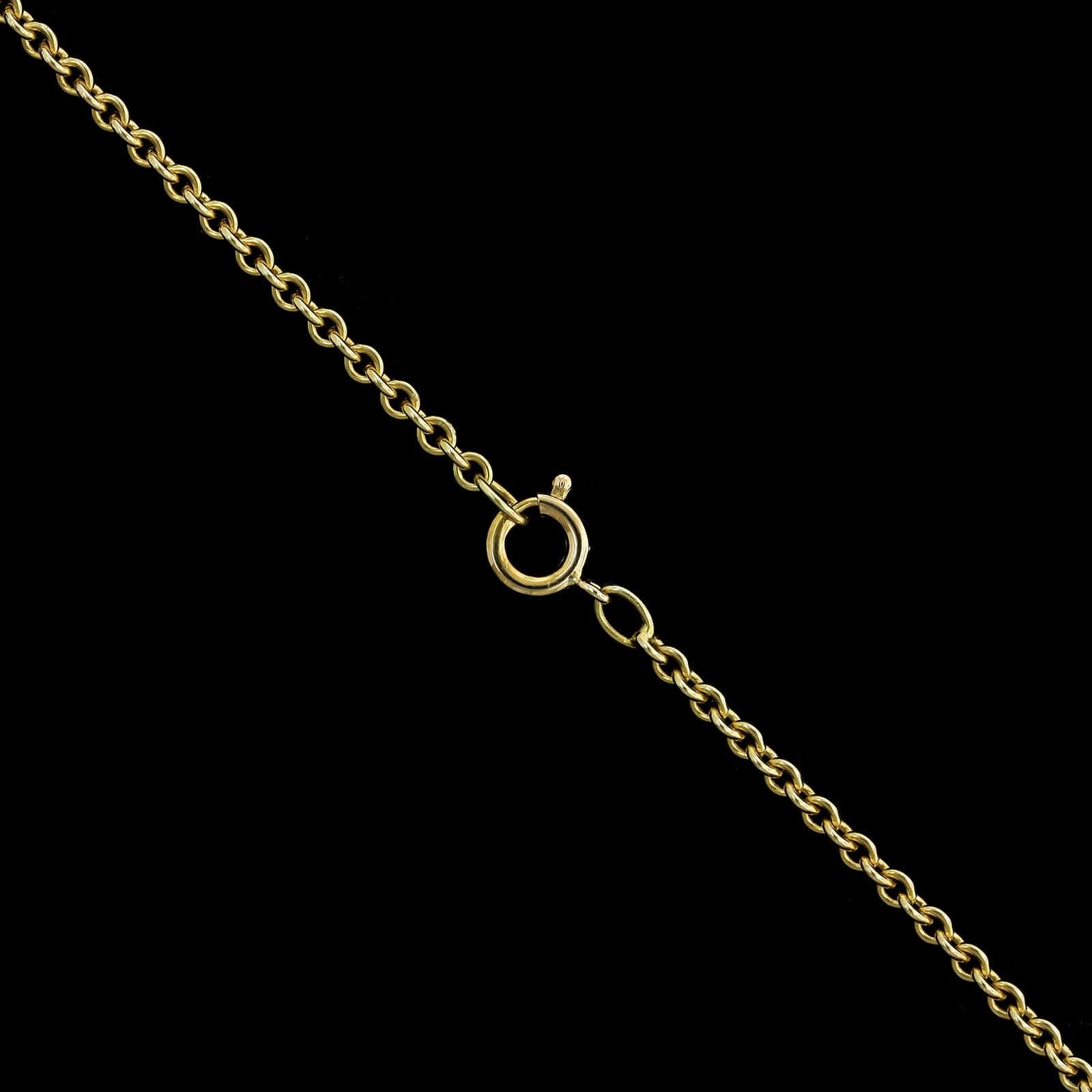 14K Yellow Gold Estate Longchain Necklace