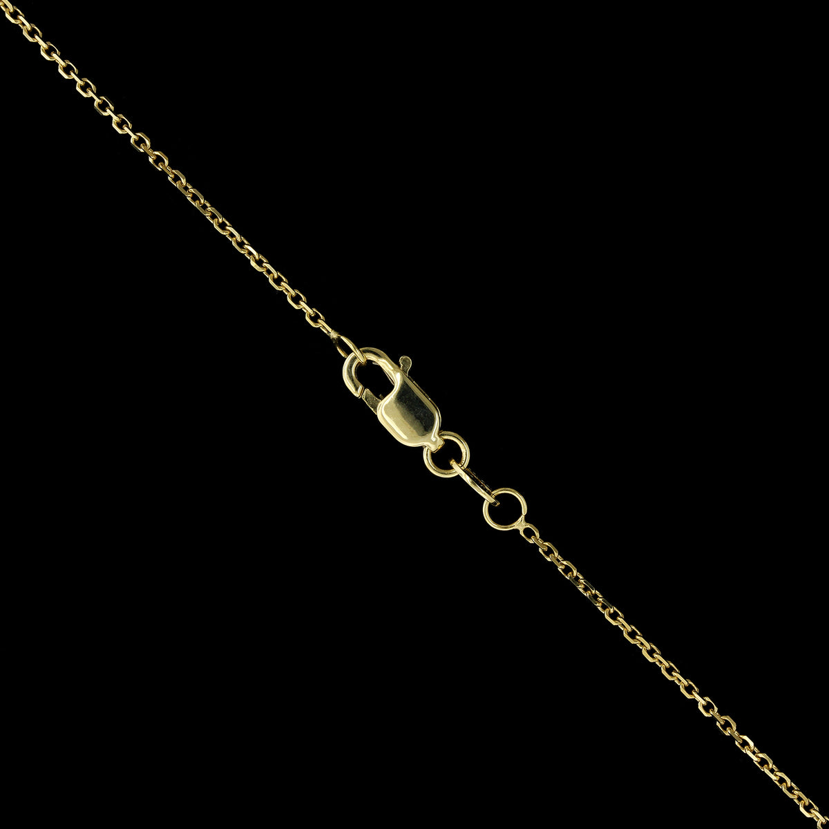 14K Yellow Gold Estate Diamond Pendant Necklace