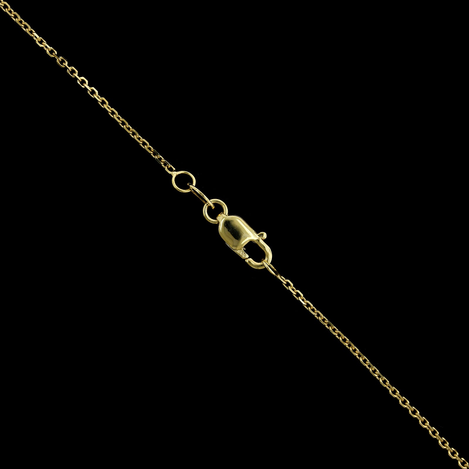 14K Yellow Gold Estate Diamond Heart Pendant Necklace