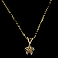 14K Yellow Gold Estate Diamond Pendant