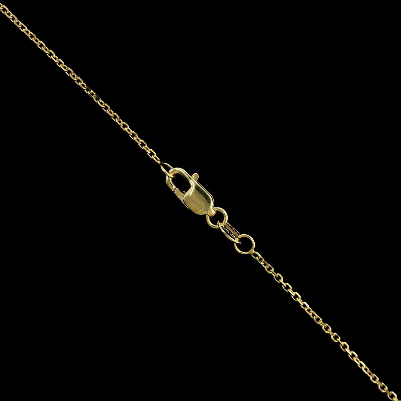 14K Yellow Gold Estate Diamond Pendant