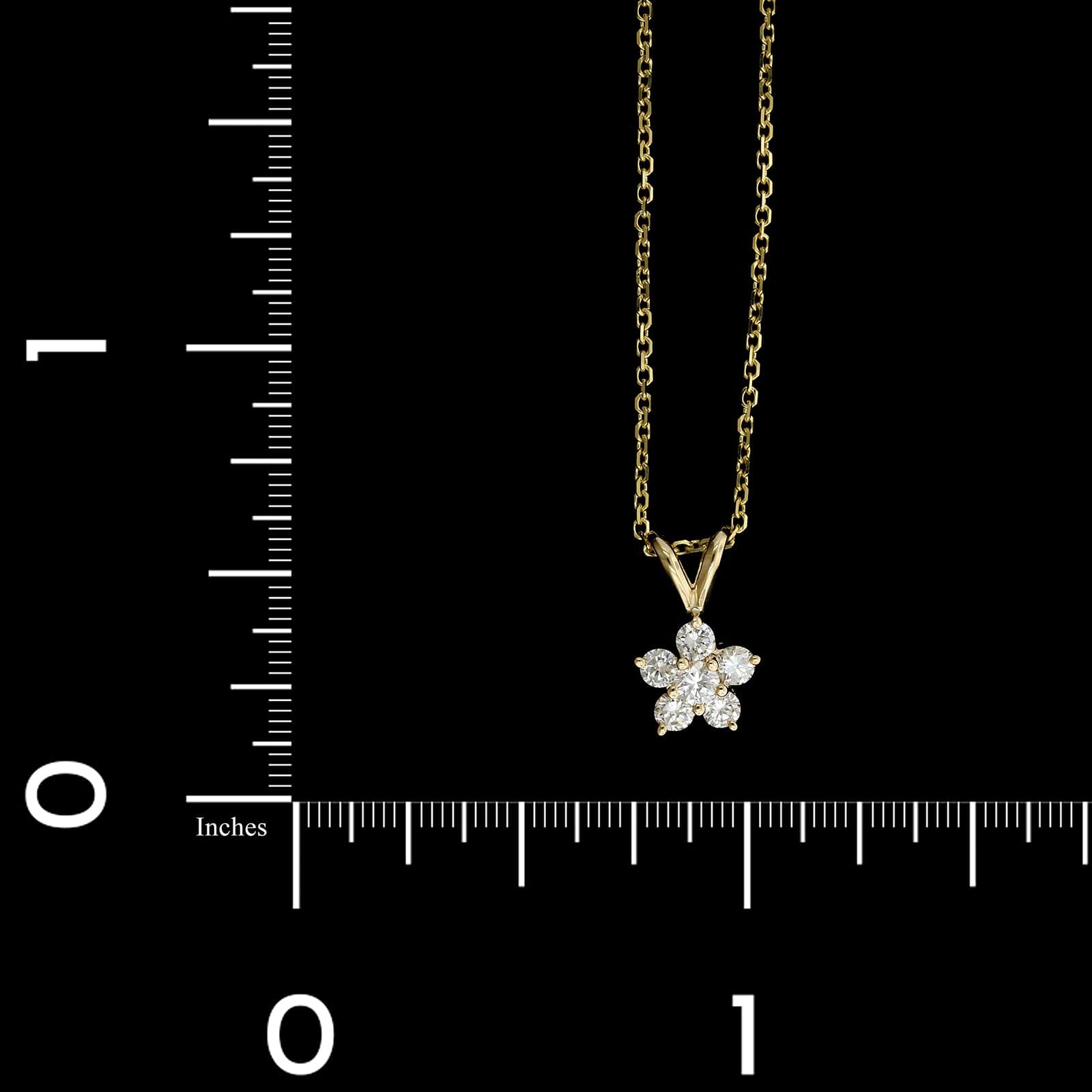 14K Yellow Gold Estate Diamond Pendant