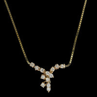14K Yellow Gold Estate Diamond Necklace