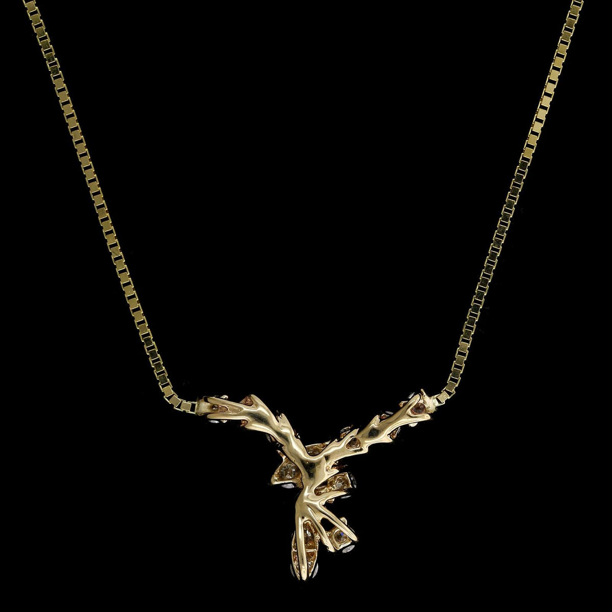 14K Yellow Gold Estate Diamond Necklace