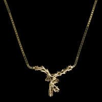 14K Yellow Gold Estate Diamond Necklace