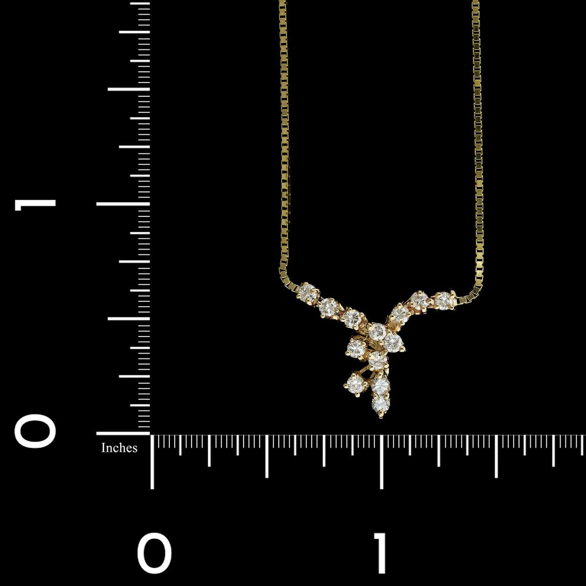14K Yellow Gold Estate Diamond Necklace