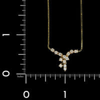 14K Yellow Gold Estate Diamond Necklace