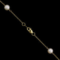 18K Yellow Gold Estate Cultured Pearl Necklace