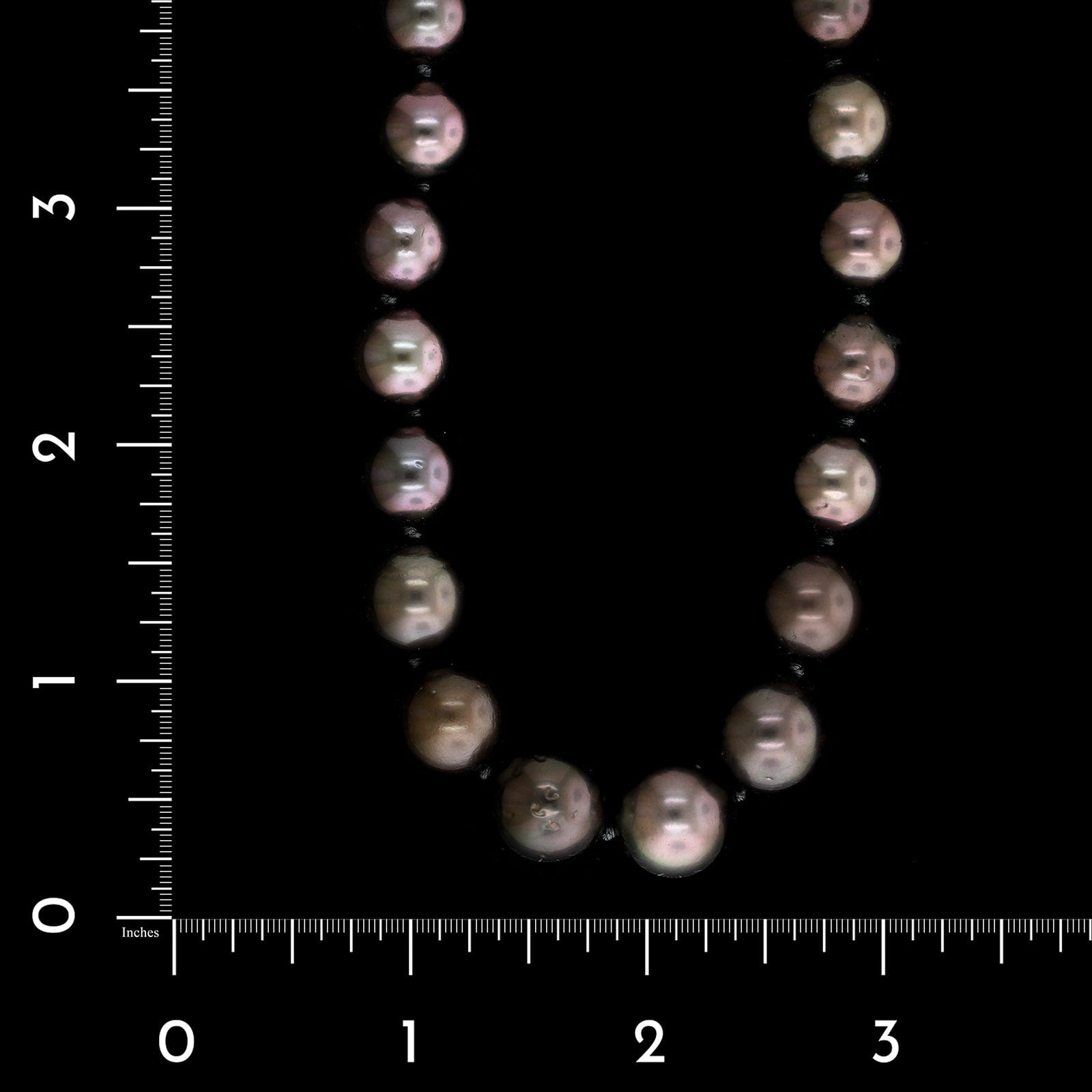 Tahitian White Gold Estate Cultured Black South Sea Pearl Necklace