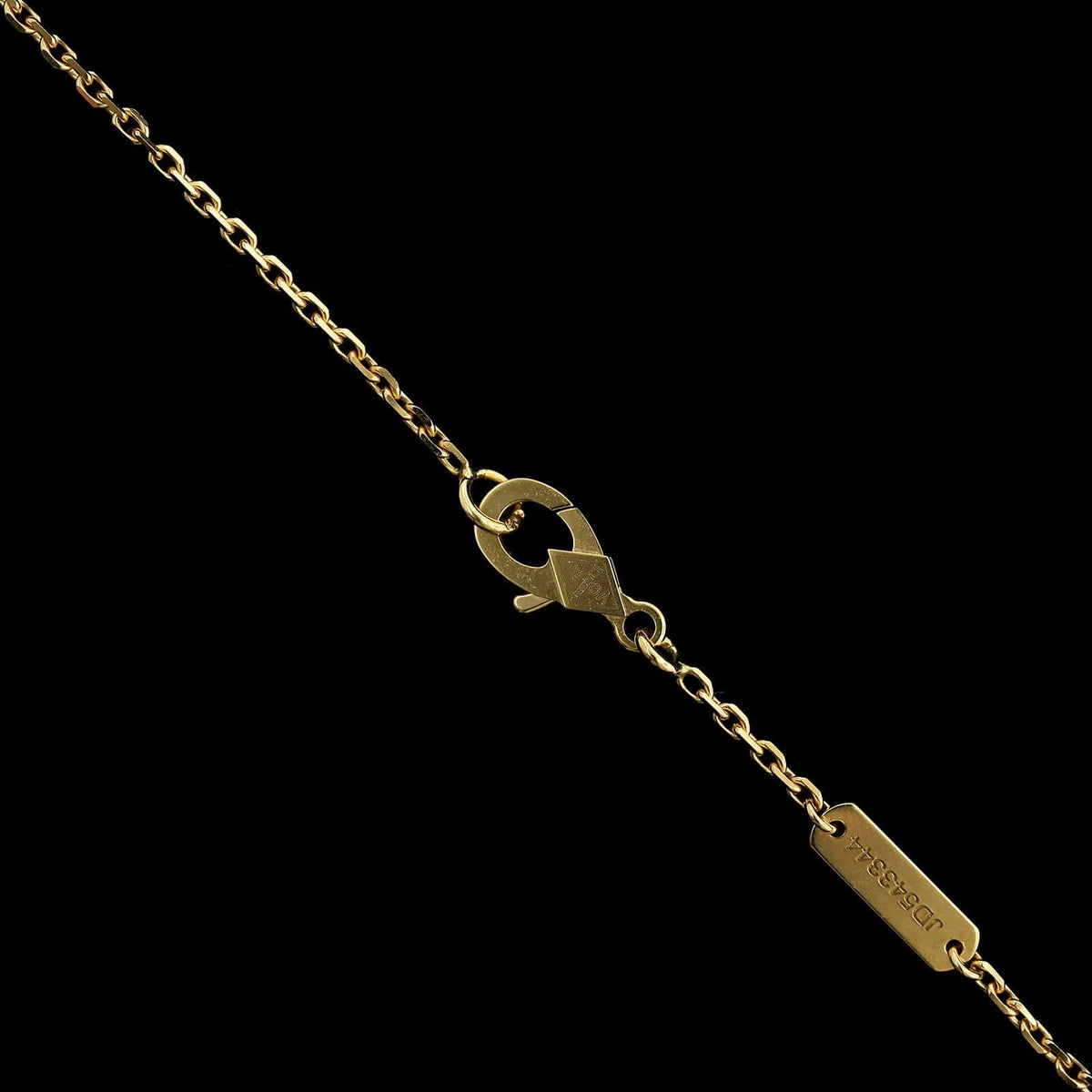 Van Cleef & Arpels Malachite Estate 'Vintage Alhambra' Pendant Necklace