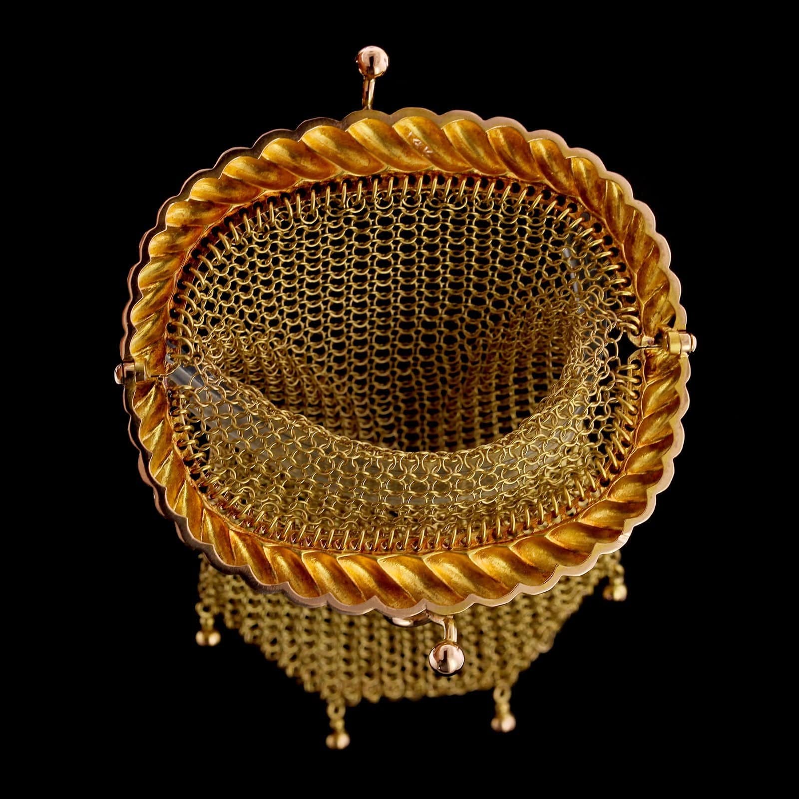 14K Yellow Gold Estate Mesh Coin Purse/Pendant