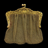 Antique Tiffany & Co. 14K Yellow Gold Estate Mesh Purse