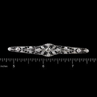 Art Deco Platinum Estate Diamond Bar Pin