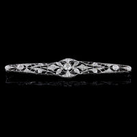 Art Deco Platinum Diamond Bar Pin