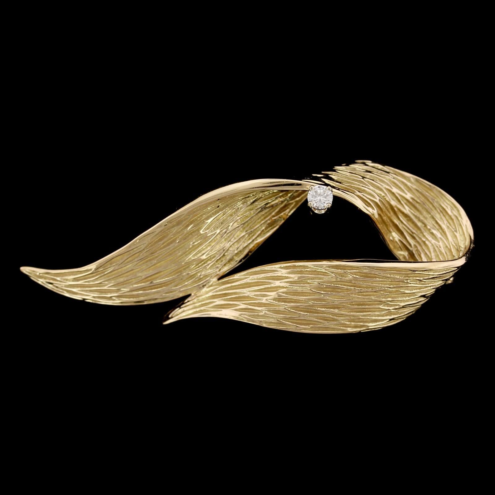 Danker 14K Yellow Gold Estate Diamond Pin