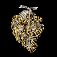 18K Two-tone Gold Estate Diamond Brooch