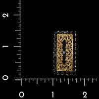 18K Yellow Gold Estate Garnet Pin