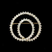 18K Yellow Gold Estate Diamond Swirl Pin