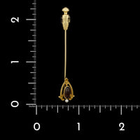 Alling & Co. Art Nouveau 14K Yellow Gold Estate Amethyst Stick Pin