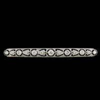 Art Deco Platinum Estate Diamond Bar Pin, Platinum, Long's Jewelers