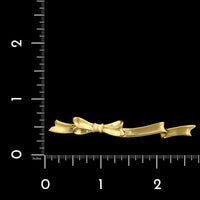 Angela Cummings 18K Yellow Gold Estate Bow Pin, 18k yellow gold, Long's Jewelers