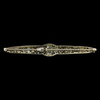 14K White Gold Estate Diamond Pin