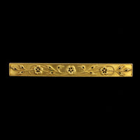 Krementz Art Nouveau 14K Yellow Gold Estate Floral Bar Bin