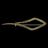 18K Yellow Gold Estate Diamond Pin