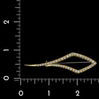 18K Yellow Gold Estate Diamond Pin
