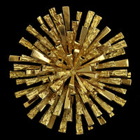 Tiffany & Co. 18K Yellow Gold Estate Modernist Sunburst Pendant Brooch