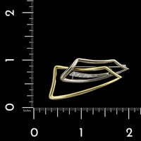 18K Two-Tone Gold Estate Diamond Pin