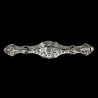 Vintage Platinum Estate Diamond and Sapphire Pendant