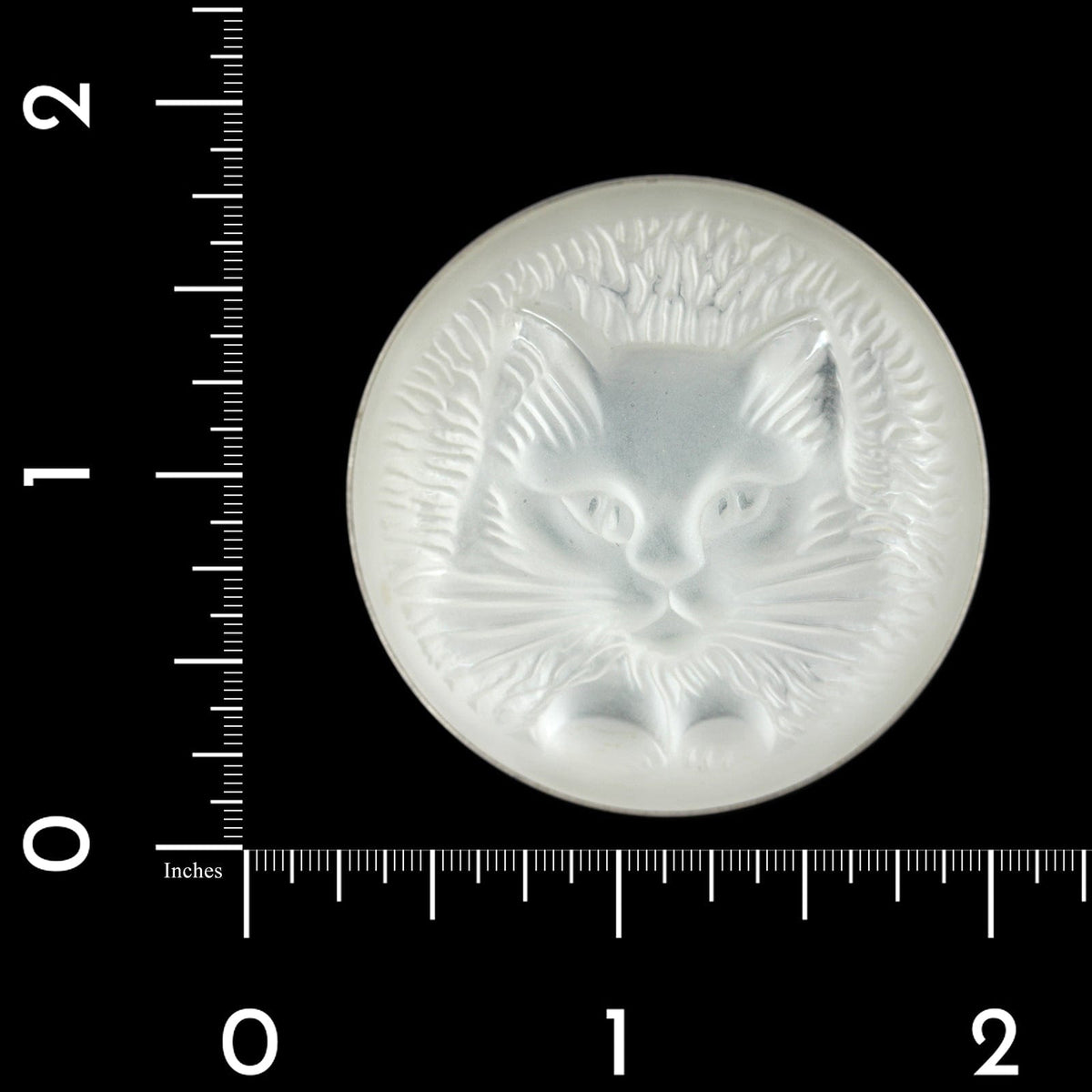 Lalique Crystal Estate Cat Pin Brooch