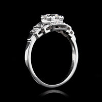 Vintage 14K White Gold Diamond Ring