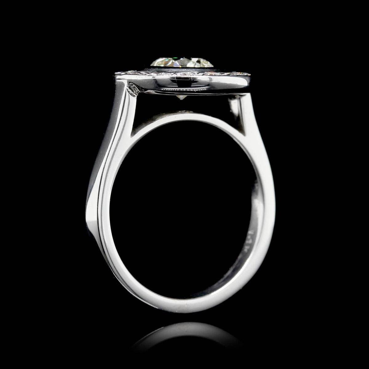 14K White Gold Diamond Halo Ring