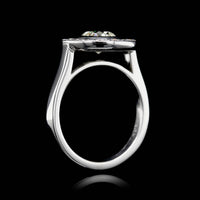 14K White Gold Diamond Halo Ring